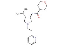 N-{rel-(3R,4S)-4-isopropyl-1-[2-(2-pyridinyl)ethyl]-3-pyrrolidinyl}tetrahydro-2H-pyran-4-carboxamide dihydrochloride