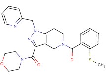 5-[2-(methylthio)benzoyl]-3-(4-morpholinylcarbonyl)-1-(2-pyridinylmethyl)-4,5,6,7-tetrahydro-1H-pyrazolo[4,3-c]pyridine