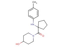 1-({1-[(4-methylphenyl)amino]cyclopentyl}carbonyl)piperidin-4-ol