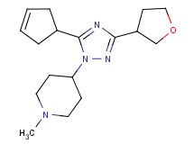 4-[5-cyclopent-3-en-1-yl-3-(tetrahydrofuran-3-yl)-1H-1,2,4-triazol-1-yl]-1-methylpiperidine