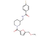 4-fluoro-N-({1-[5-(methoxymethyl)-2-furoyl]-3-piperidinyl}methyl)benzamide