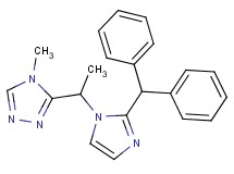 3-{1-[2-(diphenylmethyl)-1H-imidazol-1-yl]ethyl}-4-methyl-4H-1,2,4-triazole