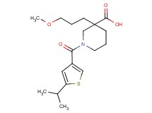1-[(5-isopropyl-3-thienyl)carbonyl]-3-(3-methoxypropyl)piperidine-3-carboxylic acid