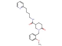 1-(2-methoxybenzyl)-6-oxo-N-[4-(2-pyridinyl)butyl]-3-piperidinecarboxamide