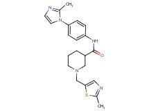 N-[4-(2-methyl-1H-imidazol-1-yl)phenyl]-1-[(2-methyl-1,3-thiazol-5-yl)methyl]-3-piperidinecarboxamide