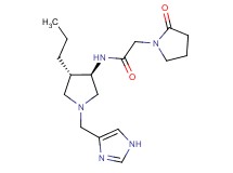 N-[rel-(3R,4S)-1-(1H-imidazol-4-ylmethyl)-4-propyl-3-pyrrolidinyl]-2-(2-oxo-1-pyrrolidinyl)acetamide dihydrochloride