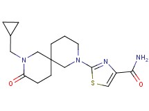 2-[8-(cyclopropylmethyl)-9-oxo-2,8-diazaspiro[5.5]undec-2-yl]-1,3-thiazole-4-carboxamide