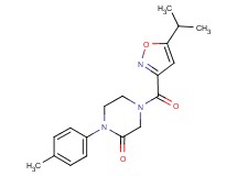 4-[(5-isopropyl-3-isoxazolyl)carbonyl]-1-(4-methylphenyl)-2-piperazinone