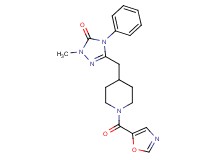2-methyl-5-{[1-(1,3-oxazol-5-ylcarbonyl)piperidin-4-yl]methyl}-4-phenyl-2,4-dihydro-3H-1,2,4-triazol-3-one