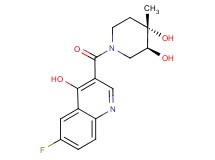 (3S*,4S*)-1-[(6-fluoro-4-hydroxyquinolin-3-yl)carbonyl]-4-methylpiperidine-3,4-diol