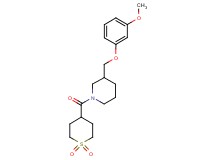 1-[(1,1-dioxidotetrahydro-2H-thiopyran-4-yl)carbonyl]-3-[(3-methoxyphenoxy)methyl]piperidine