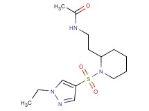 N-(2-{1-[(1-ethyl-1H-pyrazol-4-yl)sulfonyl]-2-piperidinyl}ethyl)acetamide