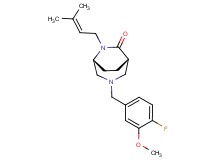 (1S*,5R*)-3-(4-fluoro-3-methoxybenzyl)-6-(3-methylbut-2-en-1-yl)-3,6-diazabicyclo[3.2.2]nonan-7-one
