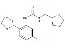 N-[5-chloro-2-(1H-1,2,4-triazol-1-yl)phenyl]-N'-(tetrahydrofuran-2-ylmethyl)urea