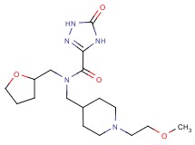 N-{[1-(2-methoxyethyl)piperidin-4-yl]methyl}-5-oxo-N-(tetrahydrofuran-2-ylmethyl)-4,5-dihydro-1H-1,2,4-triazole-3-carboxamide