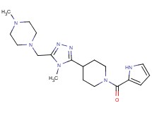 1-methyl-4-({4-methyl-5-[1-(1H-pyrrol-2-ylcarbonyl)piperidin-4-yl]-4H-1,2,4-triazol-3-yl}methyl)piperazine