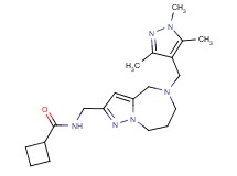 N-({5-[(1,3,5-trimethyl-1H-pyrazol-4-yl)methyl]-5,6,7,8-tetrahydro-4H-pyrazolo[1,5-a][1,4]diazepin-2-yl}methyl)cyclobutanecarboxamide