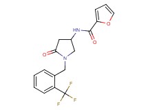 N-{5-oxo-1-[2-(trifluoromethyl)benzyl]-3-pyrrolidinyl}-2-furamide