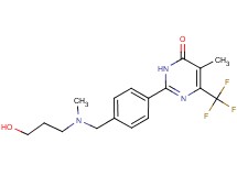 2-(4-{[(3-hydroxypropyl)(methyl)amino]methyl}phenyl)-5-methyl-6-(trifluoromethyl)pyrimidin-4(3H)-one