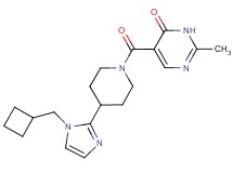 5-({4-[1-(cyclobutylmethyl)-1H-imidazol-2-yl]-1-piperidinyl}carbonyl)-2-methyl-4(3H)-pyrimidinone