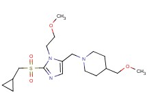 1-{[2-[(cyclopropylmethyl)sulfonyl]-1-(2-methoxyethyl)-1H-imidazol-5-yl]methyl}-4-(methoxymethyl)piperidine