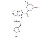 1-(6-{[(2R*,6S*)-2,6-dimethyl-4-morpholinyl]carbonyl}imidazo[2,1-b][1,3]thiazol-5-yl)-N-methyl-N-[(4-methyl-1,3-thiazol-2-yl)methyl]methanamine