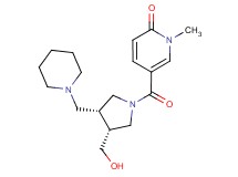 5-{[(3R*,4R*)-3-(hydroxymethyl)-4-(piperidin-1-ylmethyl)pyrrolidin-1-yl]carbonyl}-1-methylpyridin-2(1H)-one