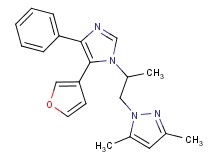 1-{2-[5-(3-furyl)-4-phenyl-1H-imidazol-1-yl]propyl}-3,5-dimethyl-1H-pyrazole