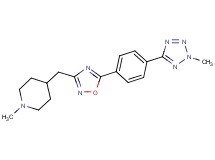 1-methyl-4-({5-[4-(2-methyl-2H-tetrazol-5-yl)phenyl]-1,2,4-oxadiazol-3-yl}methyl)piperidine