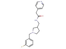 N-{[1-(3-fluorobenzyl)pyrrolidin-3-yl]methyl}-2-pyridin-4-ylacetamide