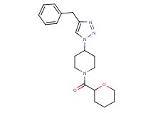 4-(4-benzyl-1H-1,2,3-triazol-1-yl)-1-(tetrahydro-2H-pyran-2-ylcarbonyl)piperidine