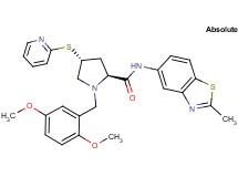 (4R)-1-(2,5-dimethoxybenzyl)-N-(2-methyl-1,3-benzothiazol-5-yl)-4-(2-pyridinylthio)-L-prolinamide