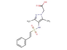 [3,5-dimethyl-4-({[(E)-2-phenylvinyl]sulfonyl}amino)-1H-pyrazol-1-yl]acetic acid