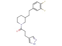3-[2-(3,4-difluorophenyl)ethyl]-1-[3-(1H-pyrazol-4-yl)propanoyl]piperidine
