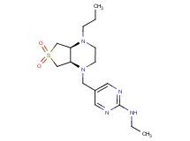 5-{[(4aS*,7aR*)-6,6-dioxido-4-propylhexahydrothieno[3,4-b]pyrazin-1(2H)-yl]methyl}-N-ethyl-2-pyrimidinamine