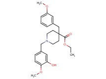 ethyl 1-(3-hydroxy-4-methoxybenzyl)-4-(3-methoxybenzyl)-4-piperidinecarboxylate