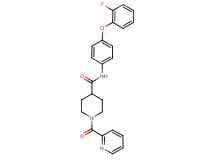 N-[4-(2-fluorophenoxy)phenyl]-1-(2-pyridinylcarbonyl)-4-piperidinecarboxamide