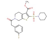 methyl 6-[(3-fluorophenyl)acetyl]-2-(1-piperidinylsulfonyl)-4,5,6,7-tetrahydrothieno[2,3-c]pyridine-3-carboxylate