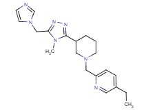 5-ethyl-2-({3-[5-(1H-imidazol-1-ylmethyl)-4-methyl-4H-1,2,4-triazol-3-yl]piperidin-1-yl}methyl)pyridine