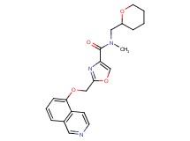 2-[(isoquinolin-5-yloxy)methyl]-N-methyl-N-(tetrahydro-2H-pyran-2-ylmethyl)-1,3-oxazole-4-carboxamide