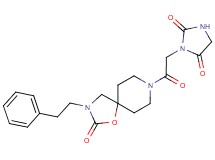3-{2-oxo-2-[2-oxo-3-(2-phenylethyl)-1-oxa-3,8-diazaspiro[4.5]dec-8-yl]ethyl}imidazolidine-2,4-dione