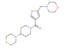 4-({4-[(4-thiomorpholin-4-ylpiperidin-1-yl)carbonyl]-2-furyl}methyl)morpholine