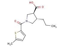 (3S*,4S*)-1-[(5-methyl-2-thienyl)carbonyl]-4-propylpyrrolidine-3-carboxylic acid