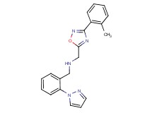 1-[3-(2-methylphenyl)-1,2,4-oxadiazol-5-yl]-N-[2-(1H-pyrazol-1-yl)benzyl]methanamine