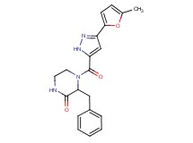 3-benzyl-4-{[3-(5-methyl-2-furyl)-1H-pyrazol-5-yl]carbonyl}piperazin-2-one