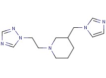 3-(1H-imidazol-1-ylmethyl)-1-[2-(1H-1,2,4-triazol-1-yl)ethyl]piperidine