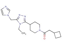 1-(cyclobutylacetyl)-4-[4-ethyl-5-(1H-imidazol-1-ylmethyl)-4H-1,2,4-triazol-3-yl]piperidine