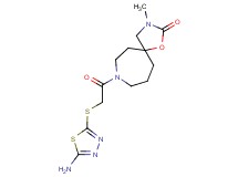 8-{[(5-amino-1,3,4-thiadiazol-2-yl)thio]acetyl}-3-methyl-1-oxa-3,8-diazaspiro[4.6]undecan-2-one