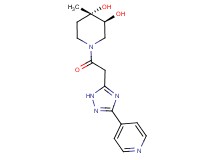 (3S*,4S*)-4-methyl-1-[(3-pyridin-4-yl-1H-1,2,4-triazol-5-yl)acetyl]piperidine-3,4-diol