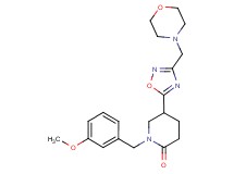 1-(3-methoxybenzyl)-5-[3-(4-morpholinylmethyl)-1,2,4-oxadiazol-5-yl]-2-piperidinone